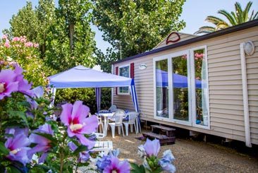 camping location mobil-home 3ch vias