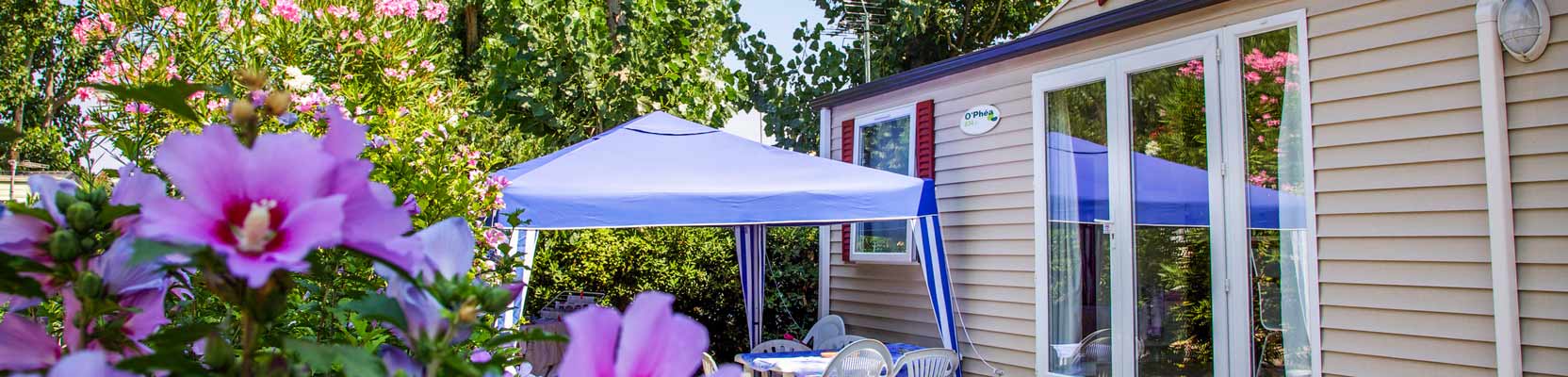 camping location mobil-home 3ch vias
